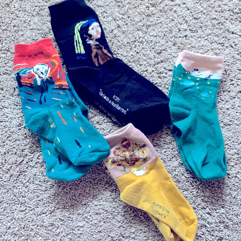 Famous artist / painting socks $5/25